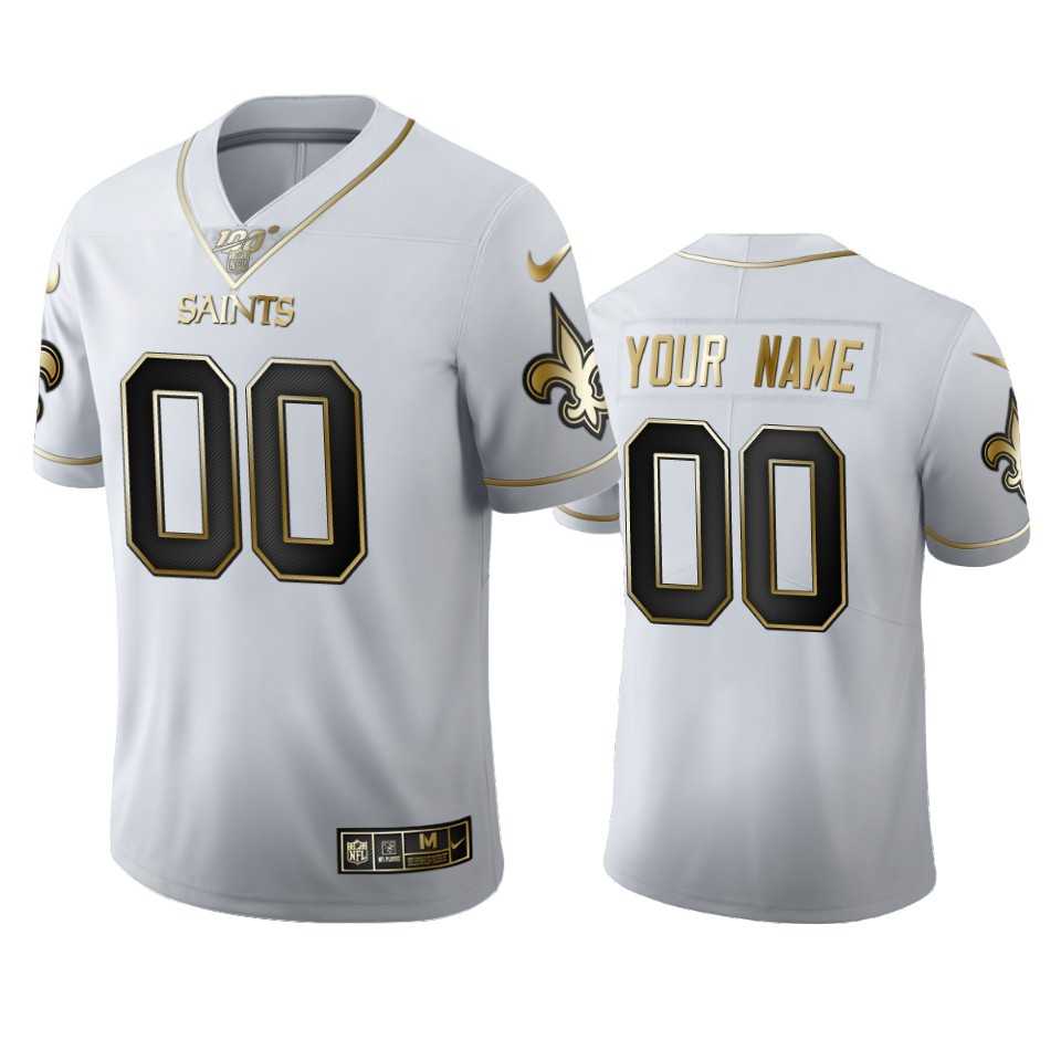 Customized Men's Nike Saints White Golden Edition 100th Season Vapor Untouchable Limited Jersey,We sell and wholesale Customized Men's Nike Saints White Golden Edition 100th Season Vapor Untouchable Limited Jersey on line form chian!